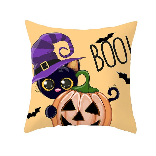 Halloween Pillow Case Halloween Pumpkin Owl Decorative