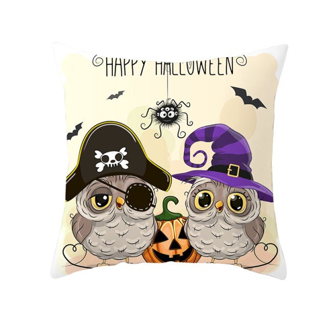 Halloween Pillow Case Halloween Pumpkin Owl Decorative