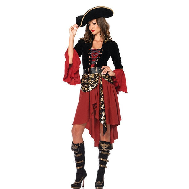 Ataullah Female Caribbean Pirates Captain Costume