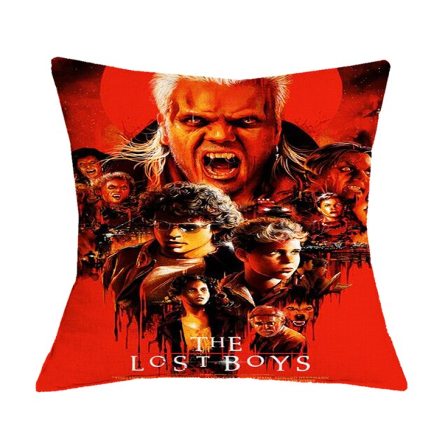 Scary Print Throw Pillow Cover