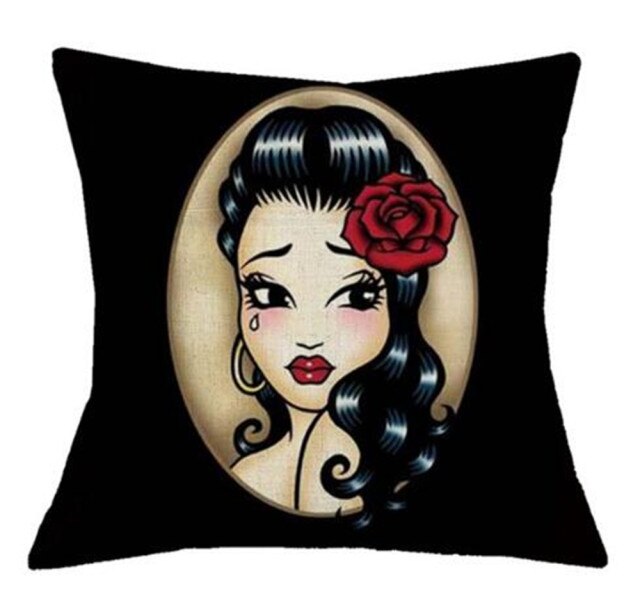 Scary Skull Printed Cushion Cover