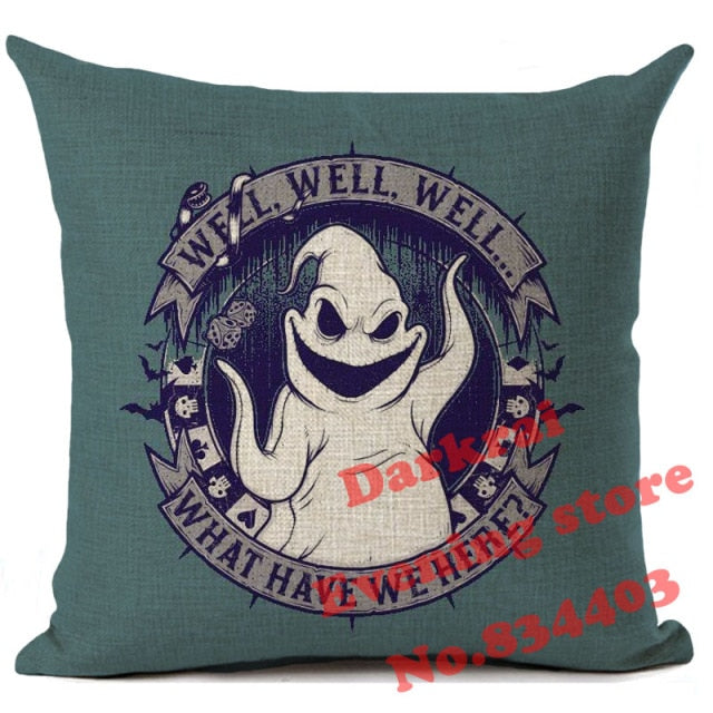 Nightmare Before Christmas Cartoon Skull Jack Printed Cushion