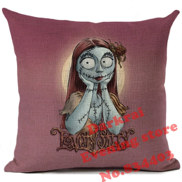 Nightmare Before Christmas Cartoon Skull Jack Printed Cushion