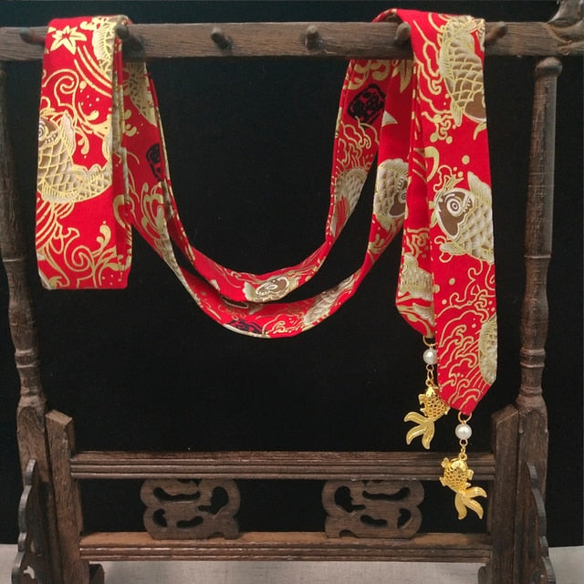 Antique Chinese clothing ribbon embroidery accessorie