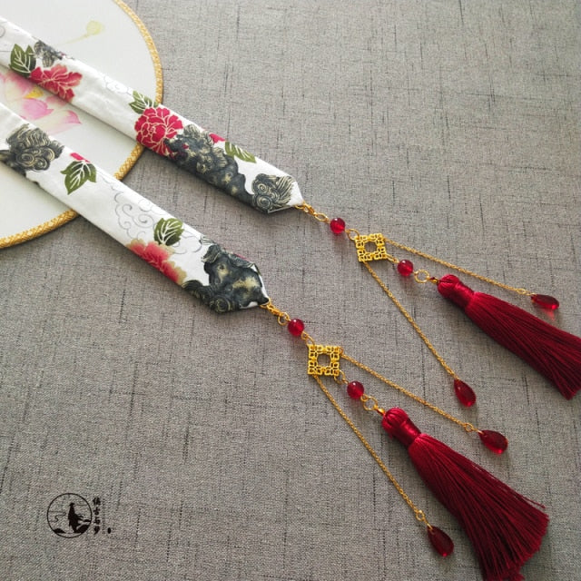 Antique Chinese clothing ribbon embroidery accessorie