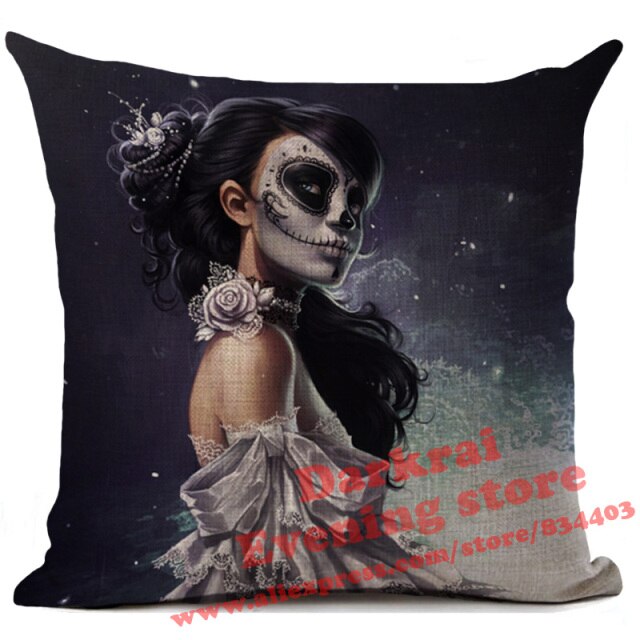 Day Of The Dead Halloween Cushion Cover