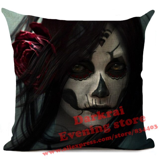 Day Of The Dead Halloween Cushion Cover
