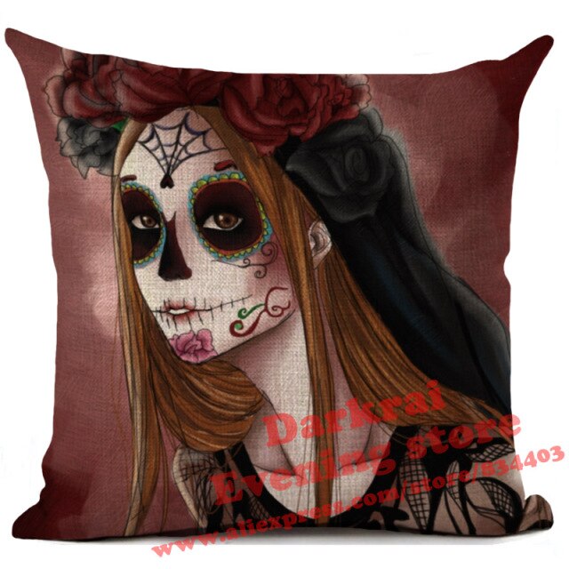 Day Of The Dead Halloween Cushion Cover