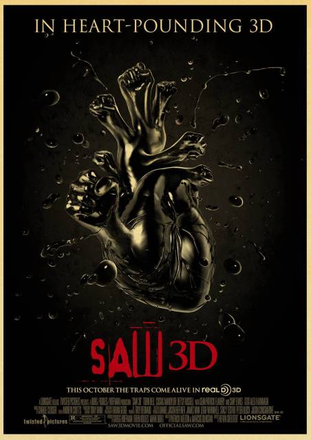 Vintage Saw Classic Horror Movie Poster