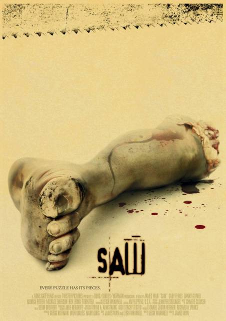 Vintage Saw Classic Horror Movie Poster