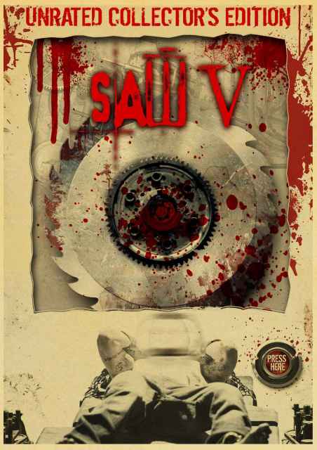 Vintage Saw Classic Horror Movie Poster