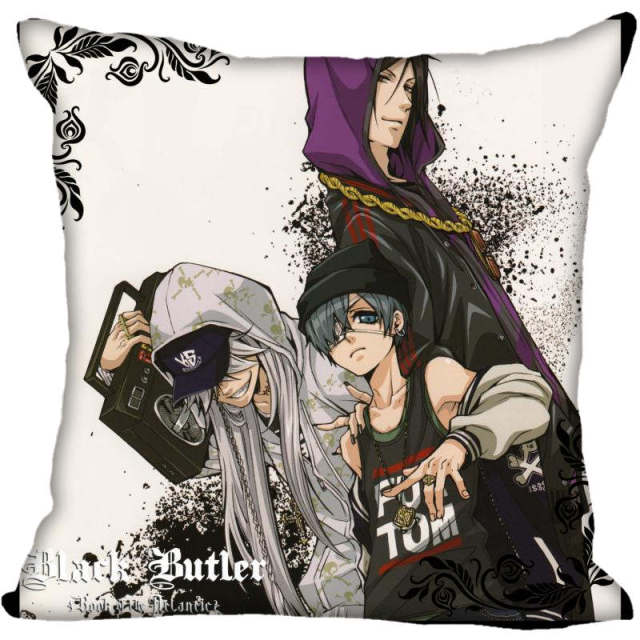 Black Butler Halloween Decorative Pillow