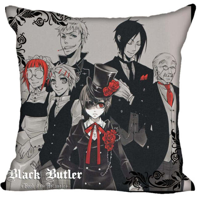 Black Butler Halloween Decorative Pillow