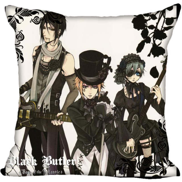 Black Butler Halloween Decorative Pillow