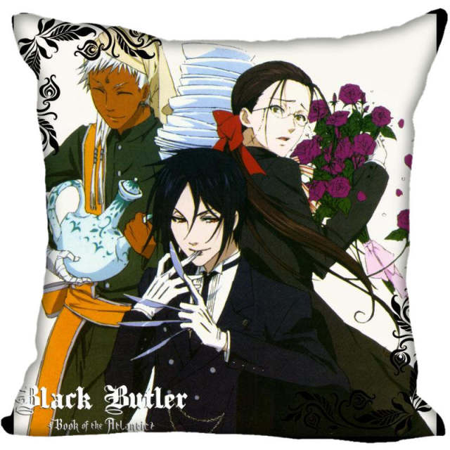 Black Butler Halloween Decorative Pillow
