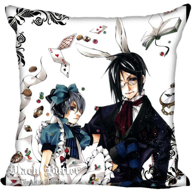 Black Butler Halloween Decorative Pillow