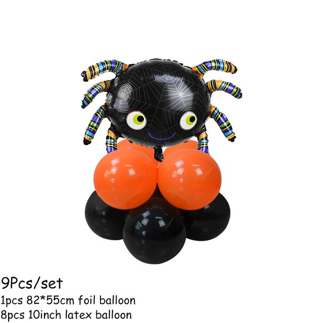 Halloween Pumpkin Ghost Spider Balloons
