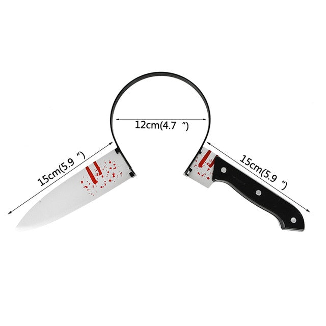 Horror Headband Halloween Decoration Scary Knife