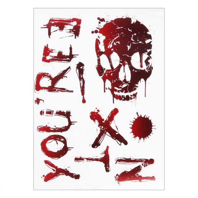 Bloody Handprint Halloween Stickers
