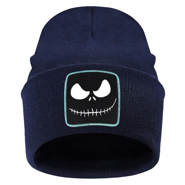 Jack Skellington Print Knitted Cap