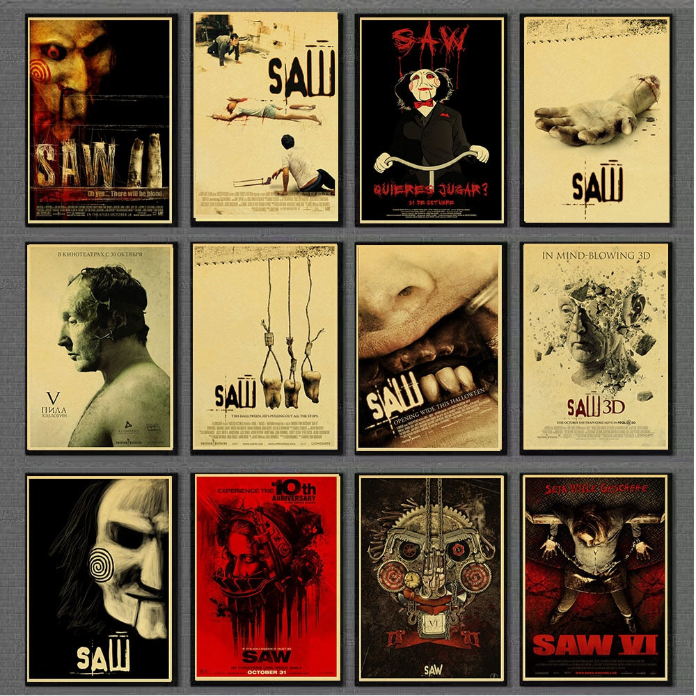 Saw Classic Horror Film Posters