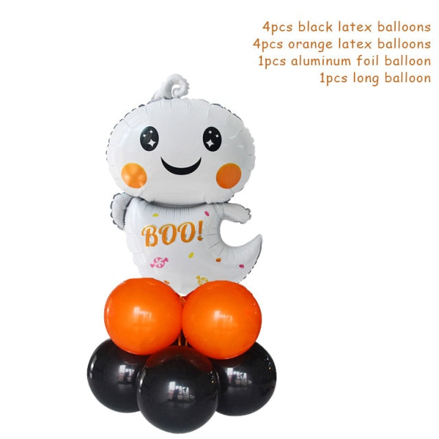 Halloween Pumpkin Ghost Witch Bat Foil Balloons