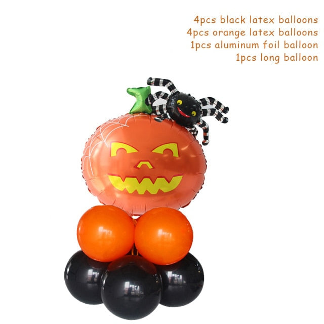 Halloween Pumpkin Ghost Witch Bat Foil Balloons