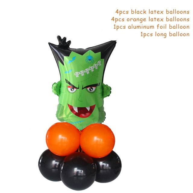 Halloween Pumpkin Ghost Witch Bat Foil Balloons