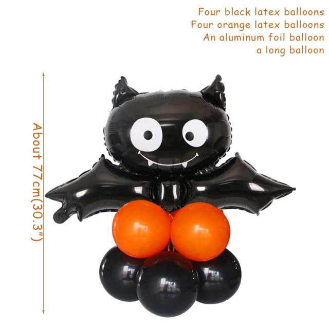 Halloween Pumpkin Ghost Witch Bat Foil Balloons