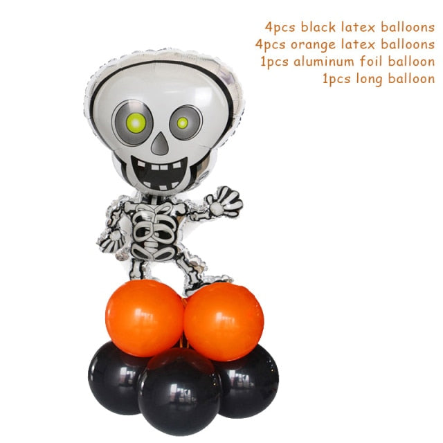 Halloween Pumpkin Ghost Witch Bat Foil Balloons