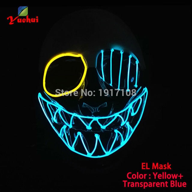 LED Neon Light Horror Masks Set
