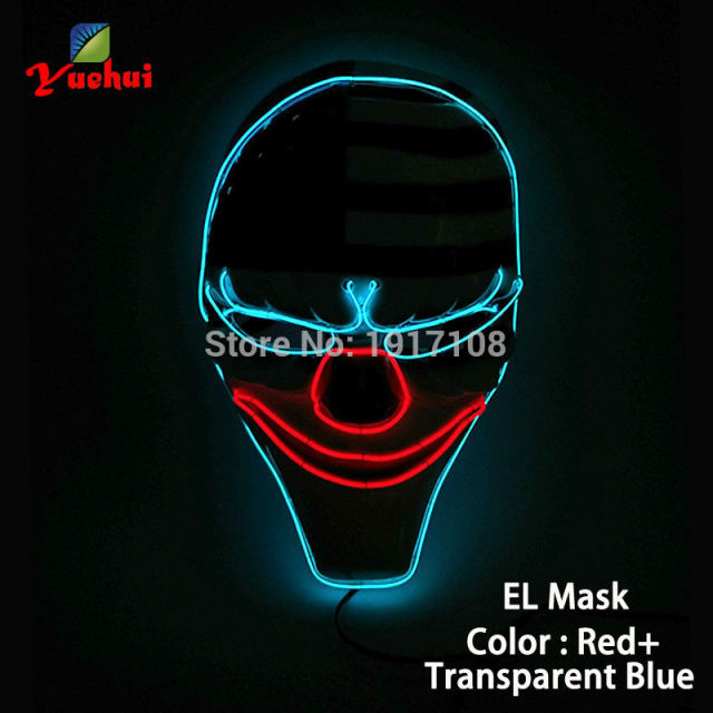 LED Neon Light Horror Masks Set