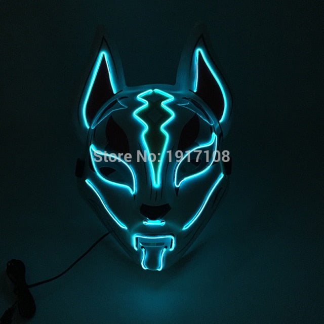 LED Neon Light Horror Masks Set