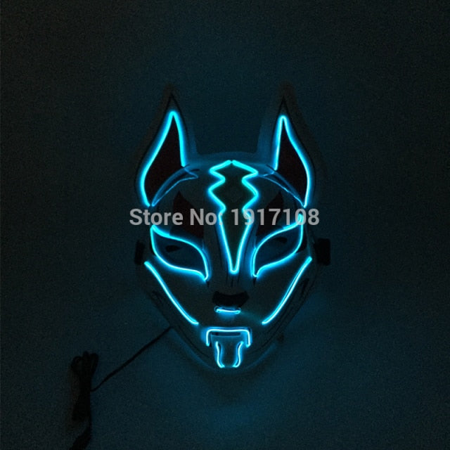 LED Neon Light Horror Masks Set