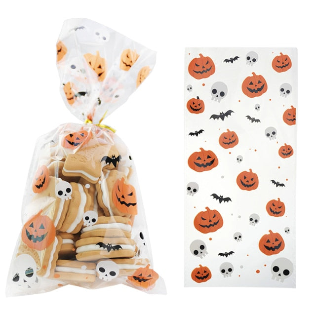 Hallwoeen Pumpkin Skull Cat Candy Bag