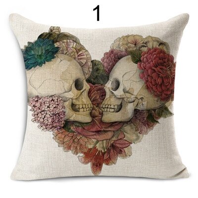 Mexican Style Cushion Covers Skull Pattern