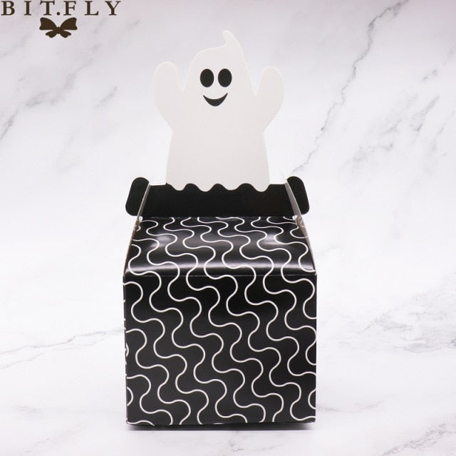 Paper Ghost Pumpkin Spider Cat Candy Box