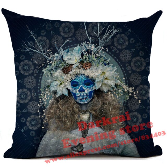 Mexican Horror Halloween Cushion Cover