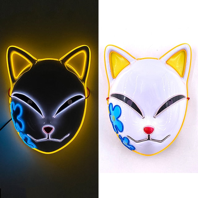 Glowing Neon EL Party Mask Halloween LED Mask