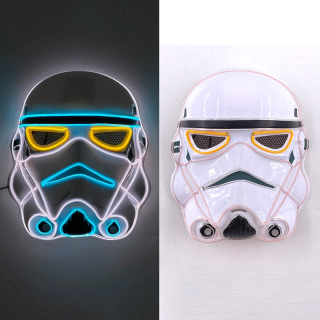 Glowing Neon EL Party Mask Halloween LED Mask