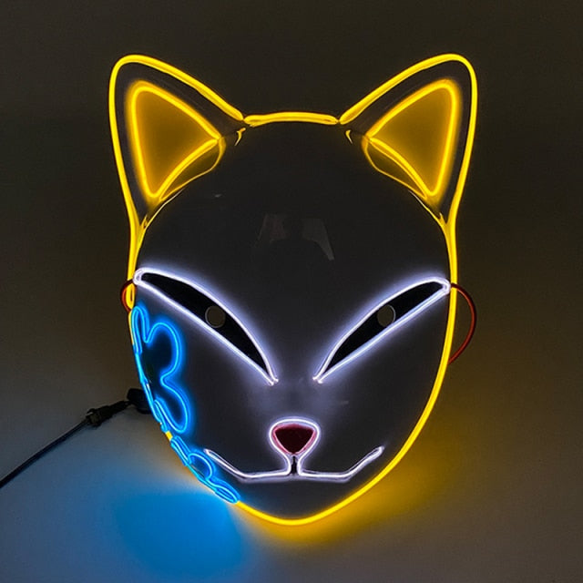 LED Neon Light Horror Masks Set