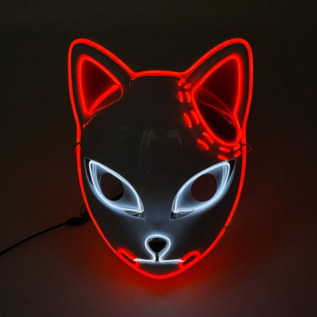 LED Neon Light Horror Masks Set