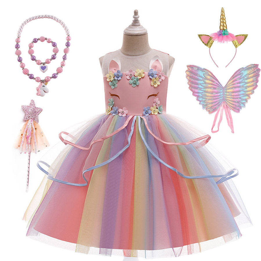 Cute Unicorn Dress With Wings