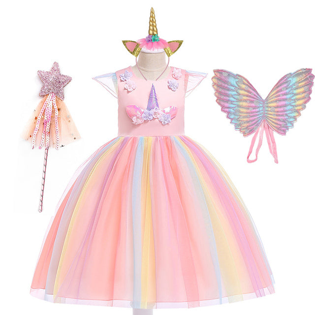 Cute Unicorn Dress With Wings