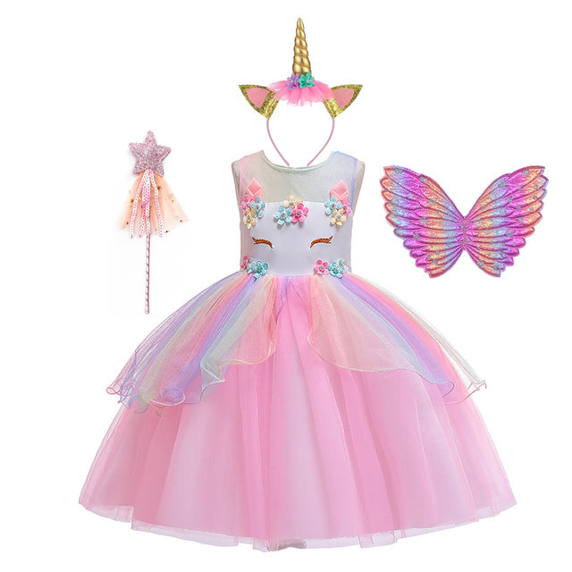 Cute Unicorn Dress With Wings