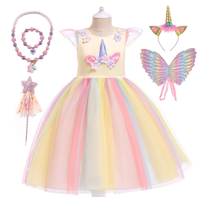 Cute Unicorn Dress With Wings