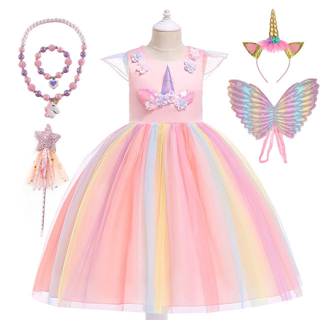 Cute Unicorn Dress With Wings