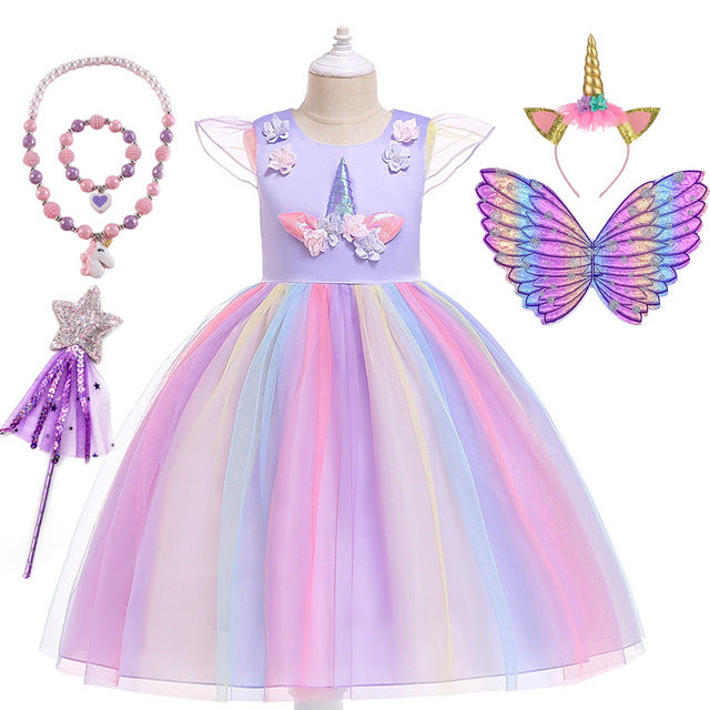 Cute Unicorn Dress With Wings