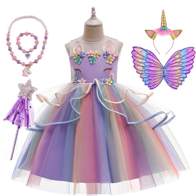 Cute Unicorn Dress With Wings