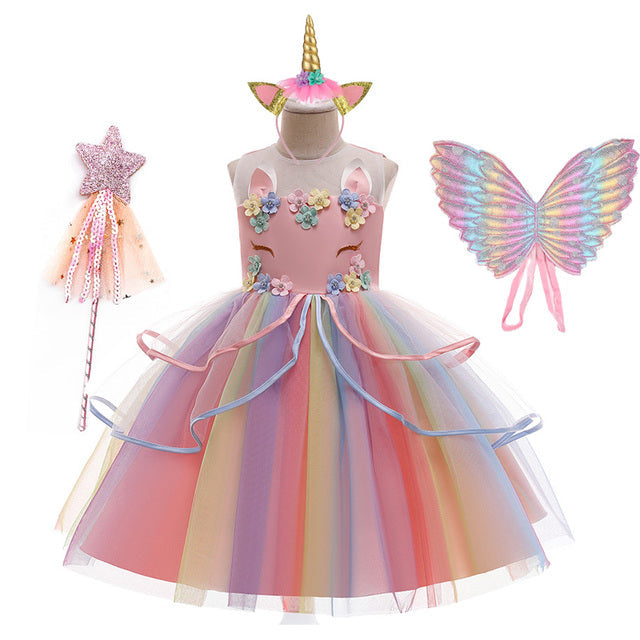 Cute Unicorn Dress With Wings
